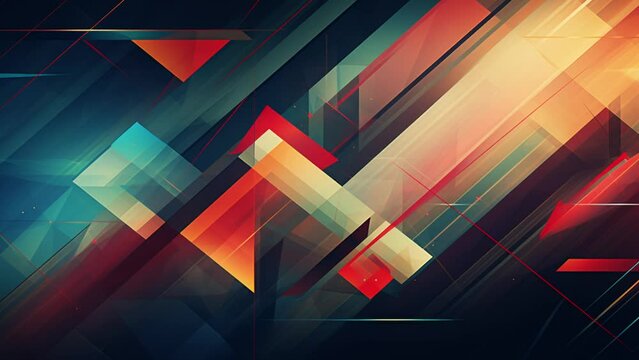 Loopable motion footage of geometric abstract background. Looping wallpaper backdrop.