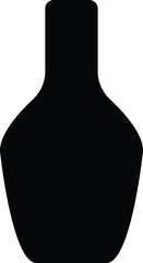 Set of linear alcohol bottles vector icons. Line black silhouette with wine, cognac, champagne, beer bottle . Alcohol collection.