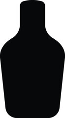 Set of linear alcohol bottles vector icons. Line black silhouette with wine, cognac, champagne, beer bottle . Alcohol collection.