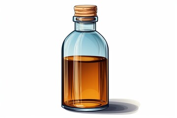 Obraz na płótnie Canvas Illustration of isolated bottle with screw cap. Generative AI