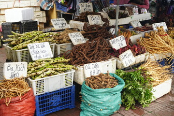 Colorful Vegetable and Fruits at Sapa Market in Sapa, Vietnam - ベトナム サパ 市場...