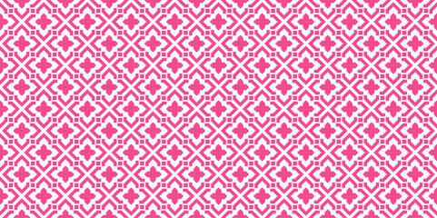 Pink geometric seamless pattern suitable for decoration, wallpaper, wrapping paper and fabric