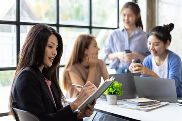 Group portraits of colleagues in the workplace.