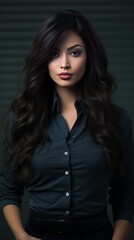 Office woman, professional, elegant, beautiful, smart, office suit. Generative ai