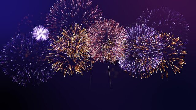 Seamless Loop, Fireworks trail glow particles explosion background.