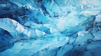 glacier, aerial view photography, top view photography, Generative AI - obrazy, fototapety, plakaty