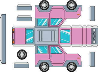 3D PRINTABLE CAR, Paper Craft, Ready to print, Paper Model,Toy,Print-at-Home