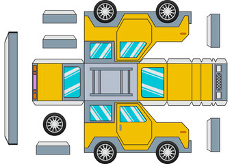 3D PRINTABLE CAR, Paper Craft, Ready to print, Paper Model,Toy,Print-at-Home