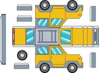 3D PRINTABLE CAR, Paper Craft, Ready to print, Paper Model,Toy,Print-at-Home