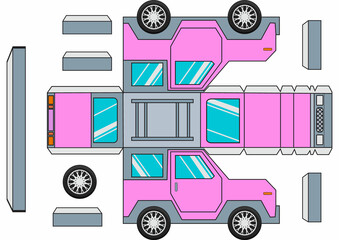 3D PRINTABLE CAR, Paper Craft, Ready to print, Paper Model,Toy,Print-at-Home