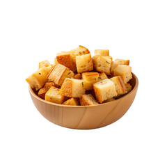 Croutons on a white background isolated PNG