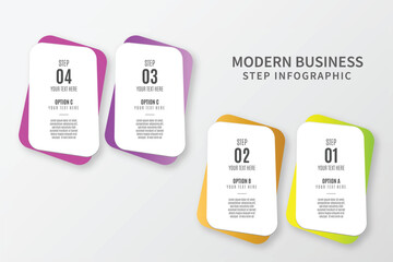 colorful infographic options template design vector illustration