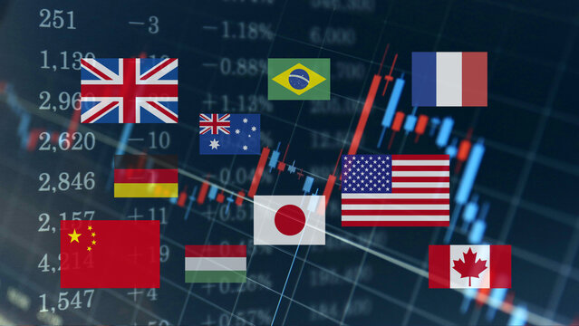 金融コンセプト　株価・為替レートの変動