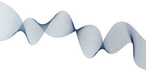 Abstract grey wave isolated on white background. Vector illustration for modern business design.Wave line art, Curved smooth design. Vector illustration,abstract vector blue wave melody lines on white