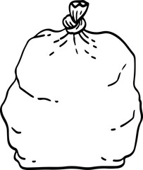 hand drawn plastic waste illustration.