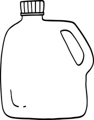 Fototapeta premium hand drawn plastic waste illustration.