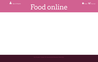 Digital png illustration of screen with food online and copy space on transparent background