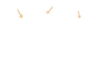 Digital png illustration of strategy, execution and success shapes on transparent background