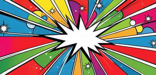 Fototapeta premium Colorful christmas comic style illustration. Vibrant colors. Bold outlines