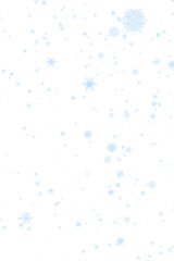 Digital png illustration of blue snowflakes on transparent background
