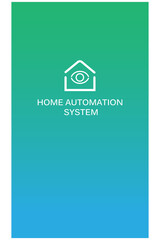 Digital png illustration of card with home automation system text on transparent background