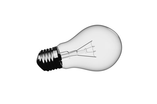 Digital png illustration of silver light bulb on transparent background