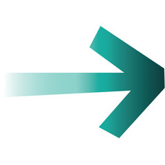 Digital png illustration of green arrow on transparent background