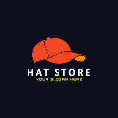 hat cap store logo design vector