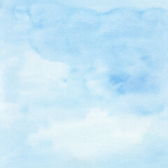 Watercolor Blue Textures Background Hand Painted - 662106841