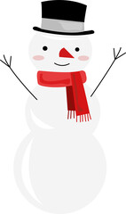 snowman with scarf