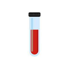 blood in test tube icon. 