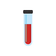 blood in test tube icon. vector illustration