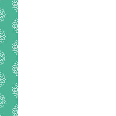 Fototapeta na wymiar Digital png illustration of green floral pattern with copy space on transparent background