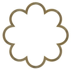 Rough gold circle frame, Gold Frame