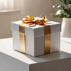 Obraz premium background gift box ,white gift box
