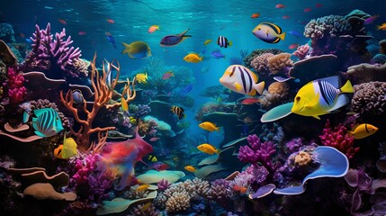 Fototapeta na wymiar clownfish on reef ai generated