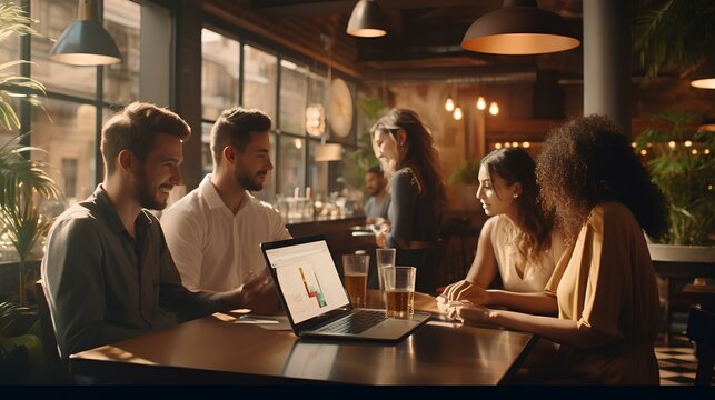 Group Of People In Bar