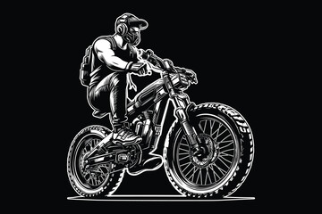 Fototapeta na wymiar silhouette of a motorcycle