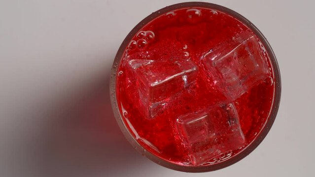 Red Fanta on ice