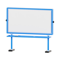 Obraz premium whiteboard 3d. High quality render. Education 3d render set. Transparent background