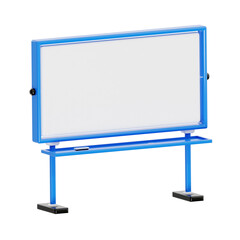 Obraz premium whiteboard 3d. High quality render. Education 3d render set. Transparent background