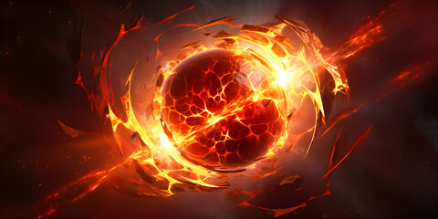 Fototapeta na wymiar abstract fireball background