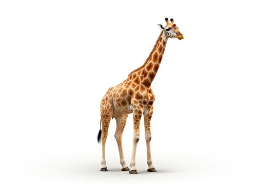 a giraffe isolated on white background