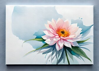 paper with flowers on single frame 