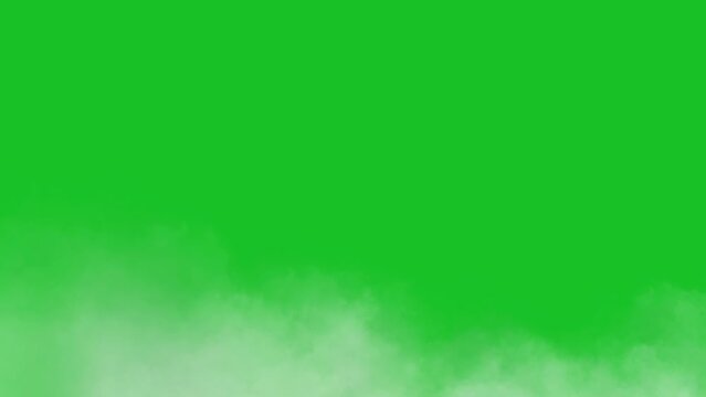 Smoke on green screen background motion graphic effects. 