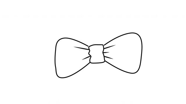 animated video of a bow tie icon sketch