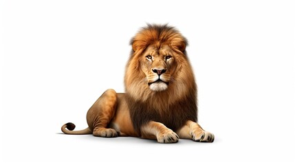Obraz premium a lion isolated on a white background