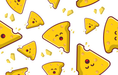 cute cartoon vector. fruit. vegetables. textile pattern