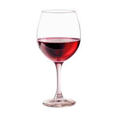 Fotobehang glass of red wine isolated on transparent background Remove png, Clipping Path © Vector Nazmul