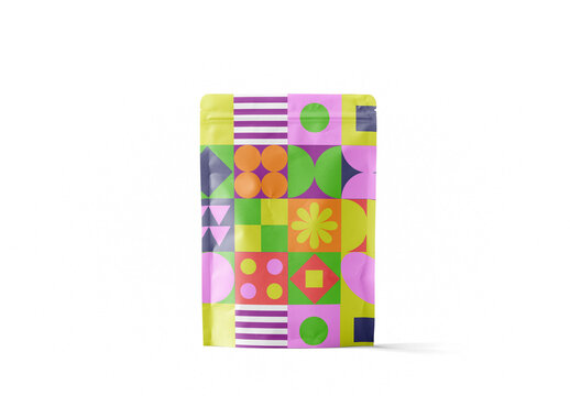 Mockup of customizable ziplock pouch and customizable background